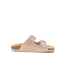 Load image into Gallery viewer, Red two-strap sandals ALBERTO made with glitter
