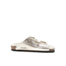 Load image into Gallery viewer, Grey two-strap sandals ALBERTO made with eco-leather
