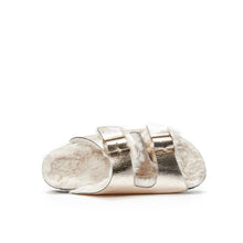 Load image into Gallery viewer, Grey two-strap sandals ALBERTO made with eco-leather
