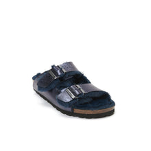 Carica l&#39;immagine nel visualizzatore di Gallery, Navy two-strap sandals ALBERTO made with eco-leather
