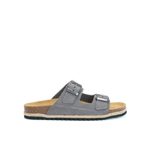 Carica l&#39;immagine nel visualizzatore di Gallery, Grey two-straps ALBERTO made with suede leather
