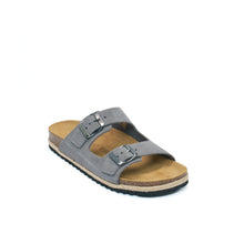 Load image into Gallery viewer, Grey two-straps ALBERTO made with suede leather
