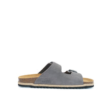 Load image into Gallery viewer, Grey two-straps ALBERTO made with suede leather
