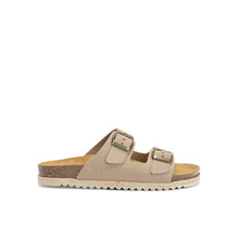 Load image into Gallery viewer, Taupe two-straps ALBERTO made with suede leather
