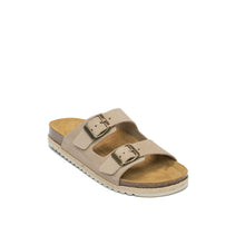 Load image into Gallery viewer, Taupe two-straps ALBERTO made with suede leather
