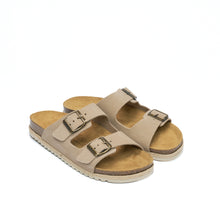 Load image into Gallery viewer, Taupe two-straps ALBERTO made with suede leather
