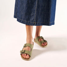 Load image into Gallery viewer, Rosemary two-straps ALBERTO made with suede leather
