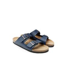 Load image into Gallery viewer, Navy two-straps ALBERTO made with eco-leather
