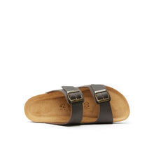 Load image into Gallery viewer, Dark Brown two-straps ALBERTO made with oiled leather
