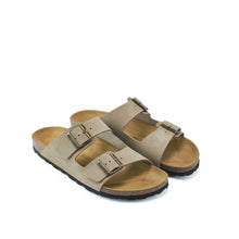 Load image into Gallery viewer, Taupe two-straps ALBERTO made with nubuck leather
