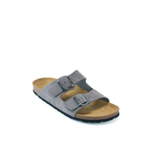 Load image into Gallery viewer, Grey two-straps ALBERTO made with suede leather
