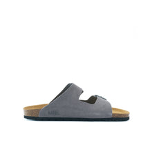 Load image into Gallery viewer, Grey two-straps ALBERTO made with suede leather
