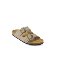 Load image into Gallery viewer, Taupe two-straps ALBERTO made with suede leather
