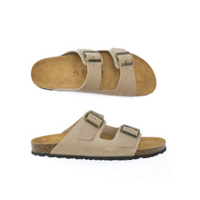 Load image into Gallery viewer, Taupe two-straps ALBERTO made with suede leather
