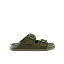 Load image into Gallery viewer, Moss Green two-straps ANA made with suede leather
