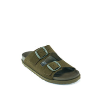 Load image into Gallery viewer, Moss Green two-straps ANA made with suede leather
