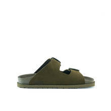 Load image into Gallery viewer, Moss Green two-straps ANA made with suede leather
