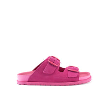 Load image into Gallery viewer, Fuchsia two-straps ANA made with suede leather
