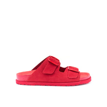 Carica l&#39;immagine nel visualizzatore di Gallery, Red two-straps ANA made with suede leather
