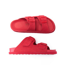 Carica l&#39;immagine nel visualizzatore di Gallery, Red two-straps ANA made with suede leather
