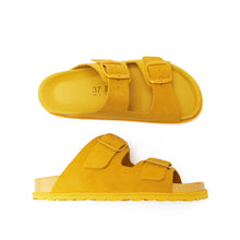 Load image into Gallery viewer, Mustard two-straps ANA made with suede leather
