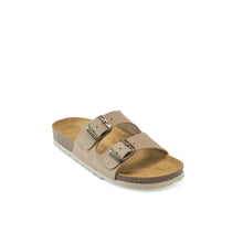 Load image into Gallery viewer, Taupe two-straps GEMA made with suede leather
