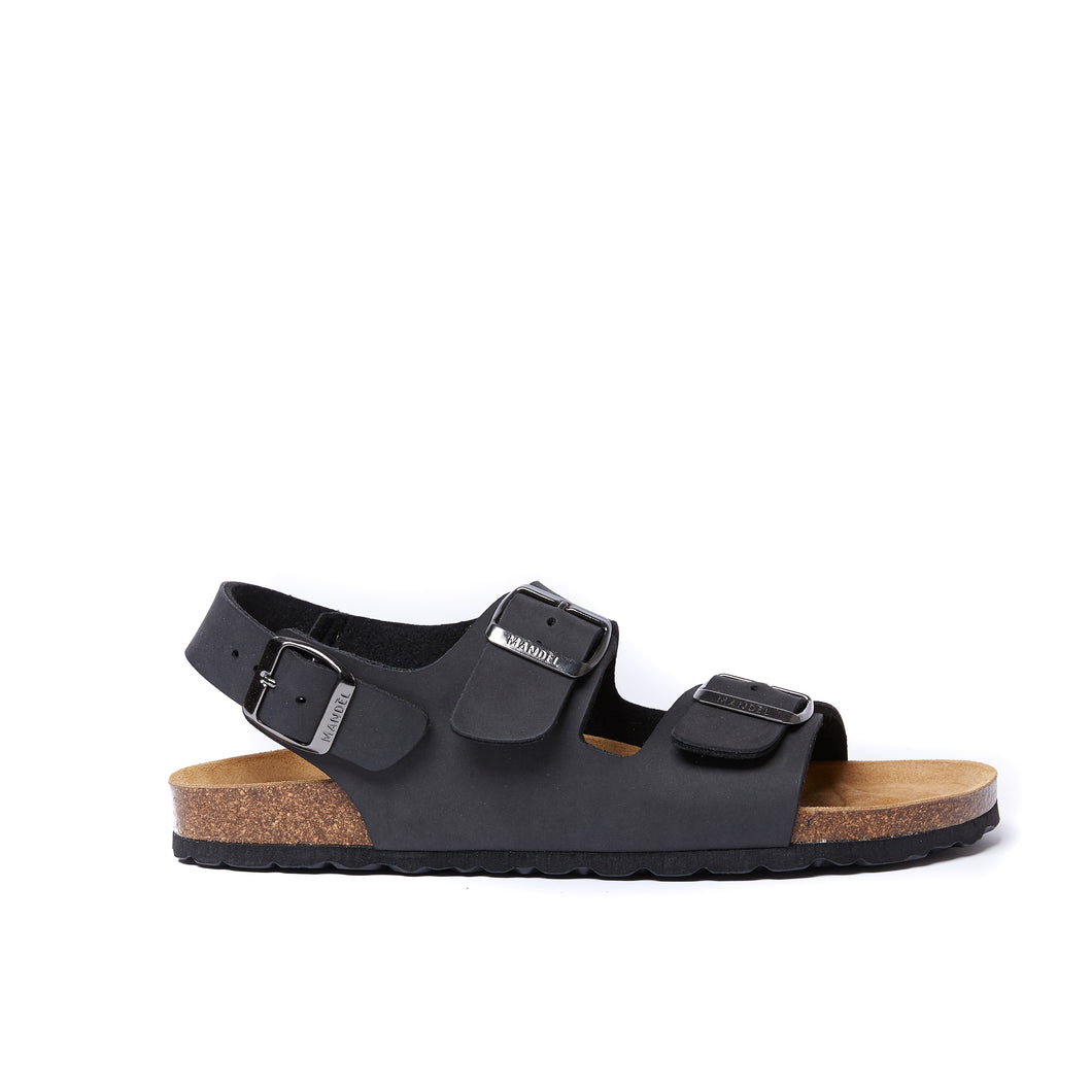 Black sandals CARLOS made with eco-leather