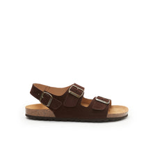 Carica l&#39;immagine nel visualizzatore di Gallery, Dark Brown sandals CARLOS made with leather suede
