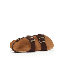 Carica l&#39;immagine nel visualizzatore di Gallery, Dark Brown sandals CARLOS made with leather suede
