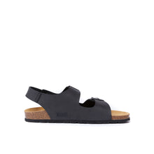 Load image into Gallery viewer, Black sandals CARLOS made with eco-leather
