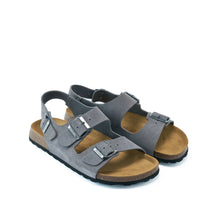 Load image into Gallery viewer, Grey sandals CARLOS made with suede leather
