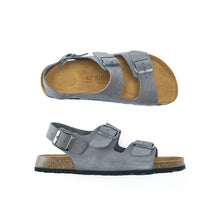 Load image into Gallery viewer, Grey sandals CARLOS made with suede leather
