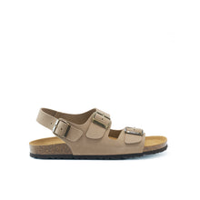 Load image into Gallery viewer, Taupe sandals CARLOS made with suede leather
