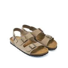 Load image into Gallery viewer, Taupe sandals CARLOS made with suede leather
