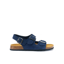 Load image into Gallery viewer, Navy sandals CARLOS made with suede leather
