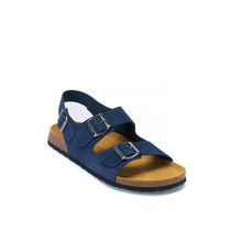 Load image into Gallery viewer, Navy sandals CARLOS made with suede leather
