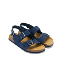 Load image into Gallery viewer, Navy sandals CARLOS made with suede leather
