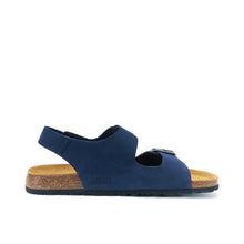 Load image into Gallery viewer, Navy sandals CARLOS made with suede leather
