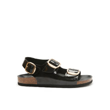 Load image into Gallery viewer, Black sandals CARLOS made with eco-leather
