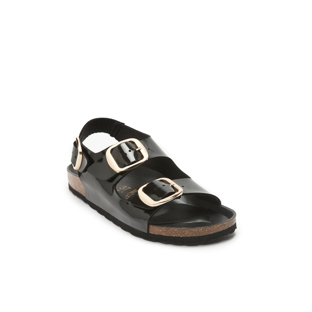 Black sandals CARLOS made with eco-leather