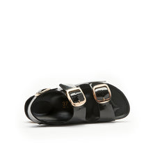 Load image into Gallery viewer, Black sandals CARLOS made with eco-leather
