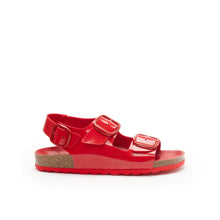 Load image into Gallery viewer, Red sandals CARLOS made with eco-leather
