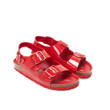 Load image into Gallery viewer, Red sandals CARLOS made with eco-leather
