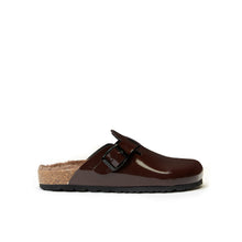 Load image into Gallery viewer, Dark Brown sabot clogs NOE made with eco-leather
