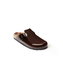 Load image into Gallery viewer, Dark Brown sabot clogs NOE made with eco-leather
