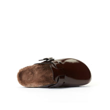 Load image into Gallery viewer, Dark Brown sabot clogs NOE made with eco-leather
