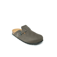 Load image into Gallery viewer, Grey sabot clogs NOE made with leather
