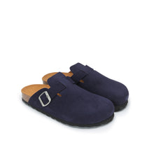 Load image into Gallery viewer, Navy sabot clogs NOE made with leather
