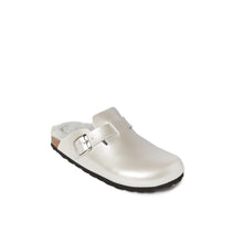 Load image into Gallery viewer, Silver sabot clogs NOE made with eco-leather
