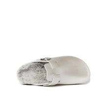 Load image into Gallery viewer, Silver sabot clogs NOE made with eco-leather
